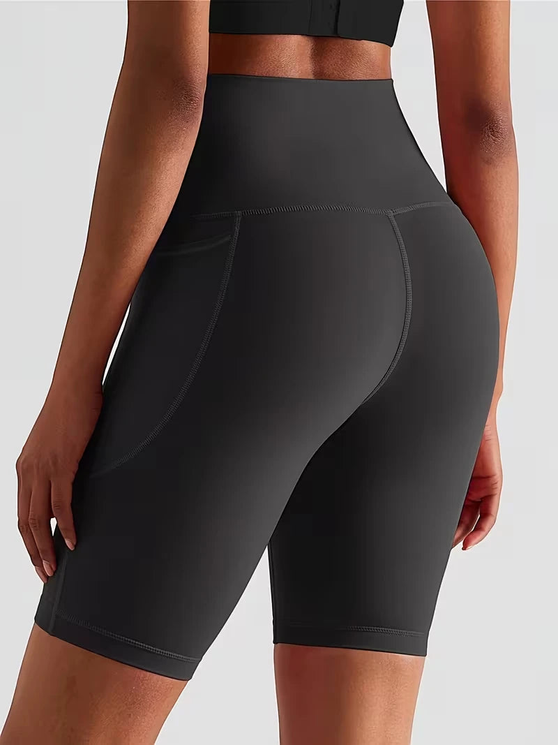 Women's Athletic Biker Shorts with High Waisted