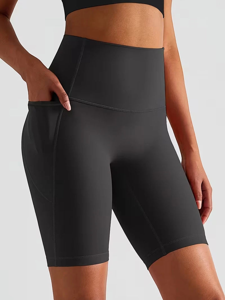 Women's Athletic Biker Shorts with High Waisted