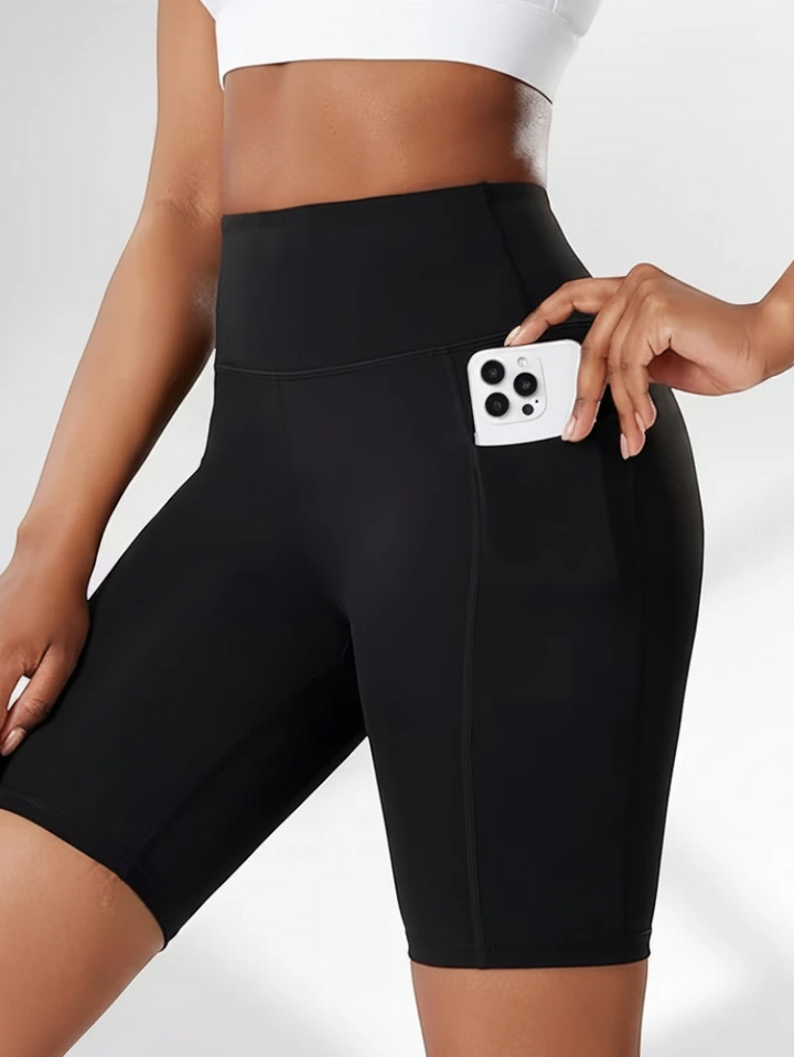 Women's Athletic Biker Shorts with High Waisted