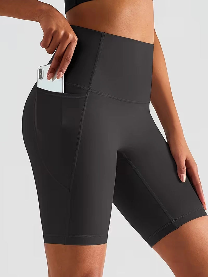 Women's Athletic Biker Shorts with High Waisted