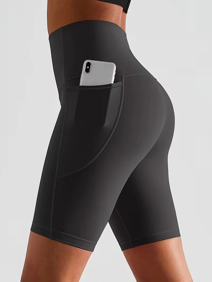 Women's Athletic Biker Shorts with High Waisted