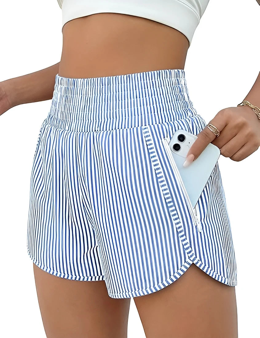 Women's Athletic Running Shorts with High Waisted Feature