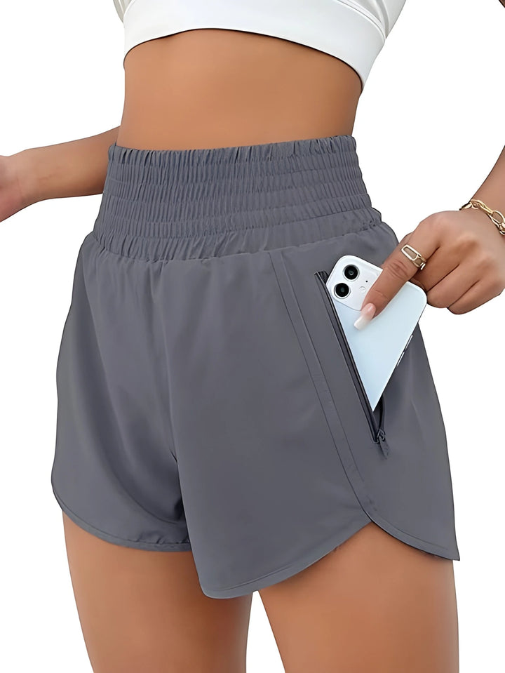 Women's Athletic Running Shorts with High Waisted Feature
