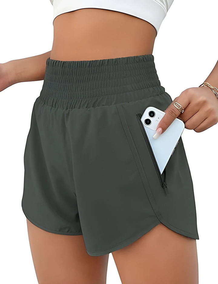 Women's Athletic Running Shorts with High Waisted Feature