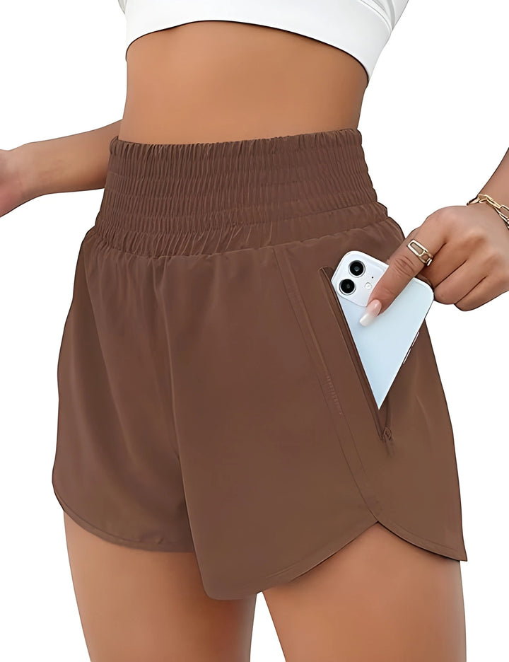 Women's Athletic Running Shorts with High Waisted Feature