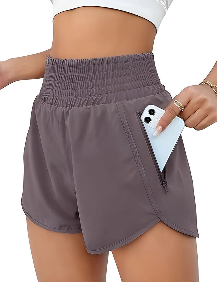 Women's Athletic Running Shorts with High Waisted Feature