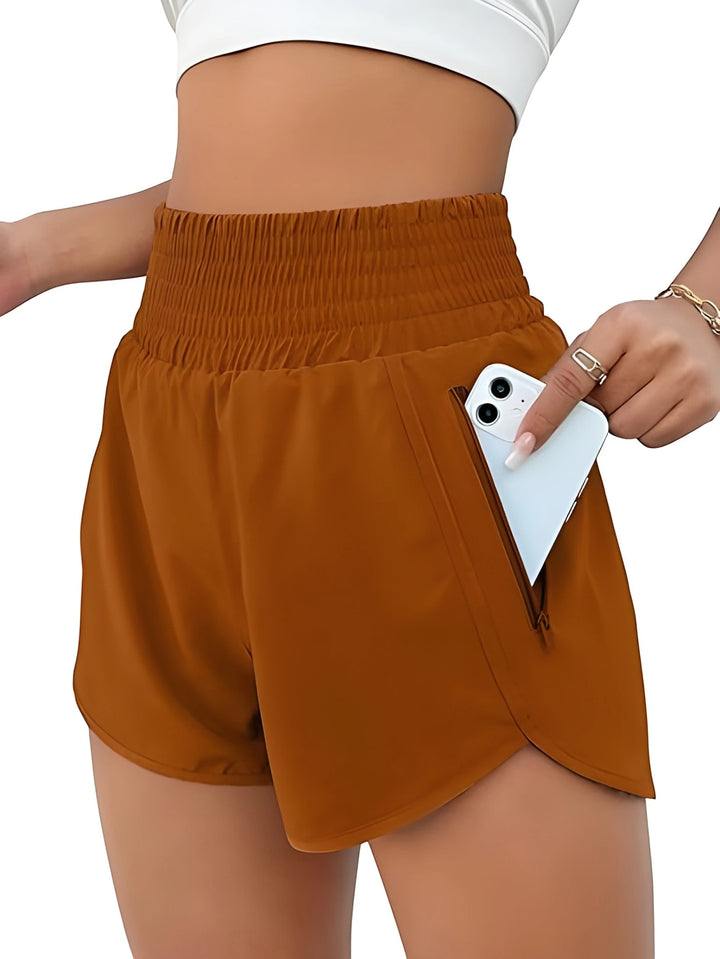 Women's Athletic Running Shorts with High Waisted Feature