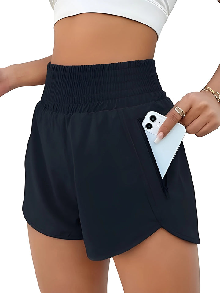 Women's Athletic Running Shorts with High Waisted Feature
