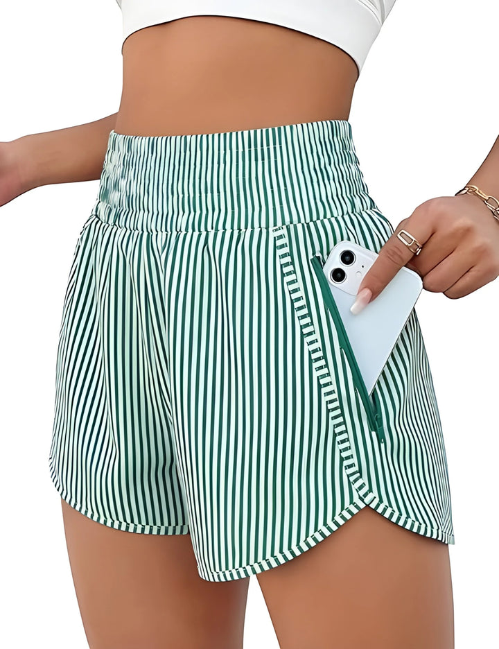 Women's Athletic Running Shorts with High Waisted Feature