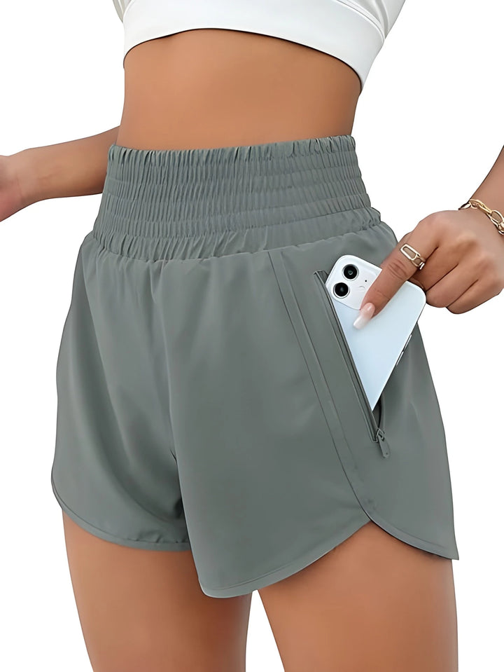 Women's Athletic Running Shorts with High Waisted Feature