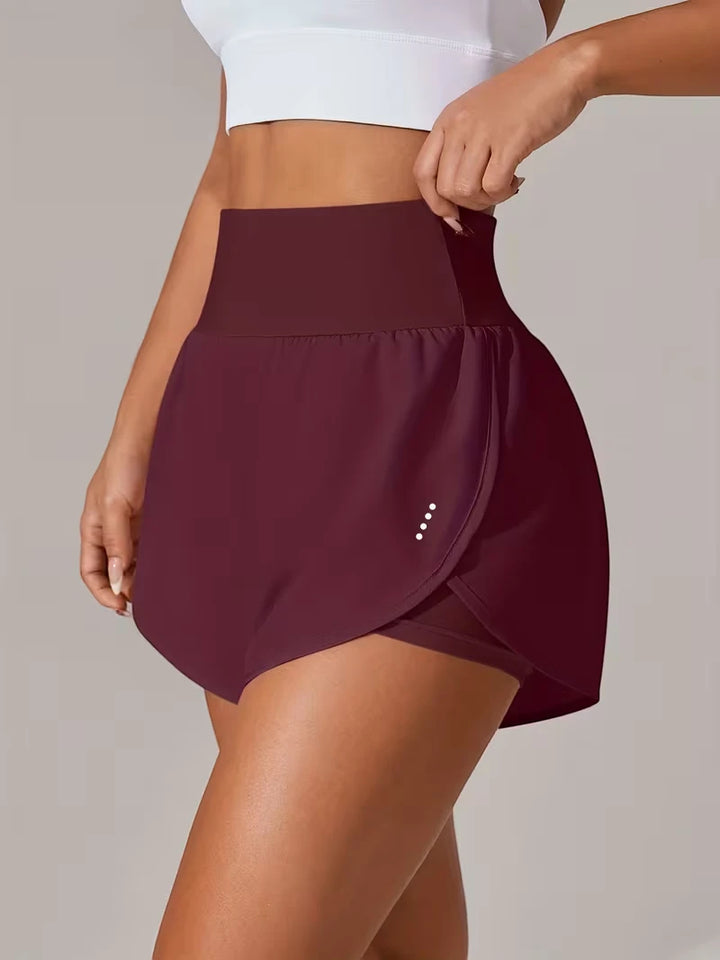 Women's Athletic Yoga Shorts with High Waisted