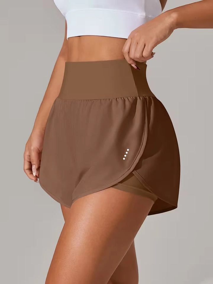 Women's Athletic Yoga Shorts with High Waisted