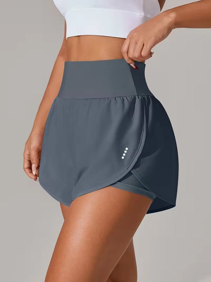 Women's Athletic Yoga Shorts with High Waisted
