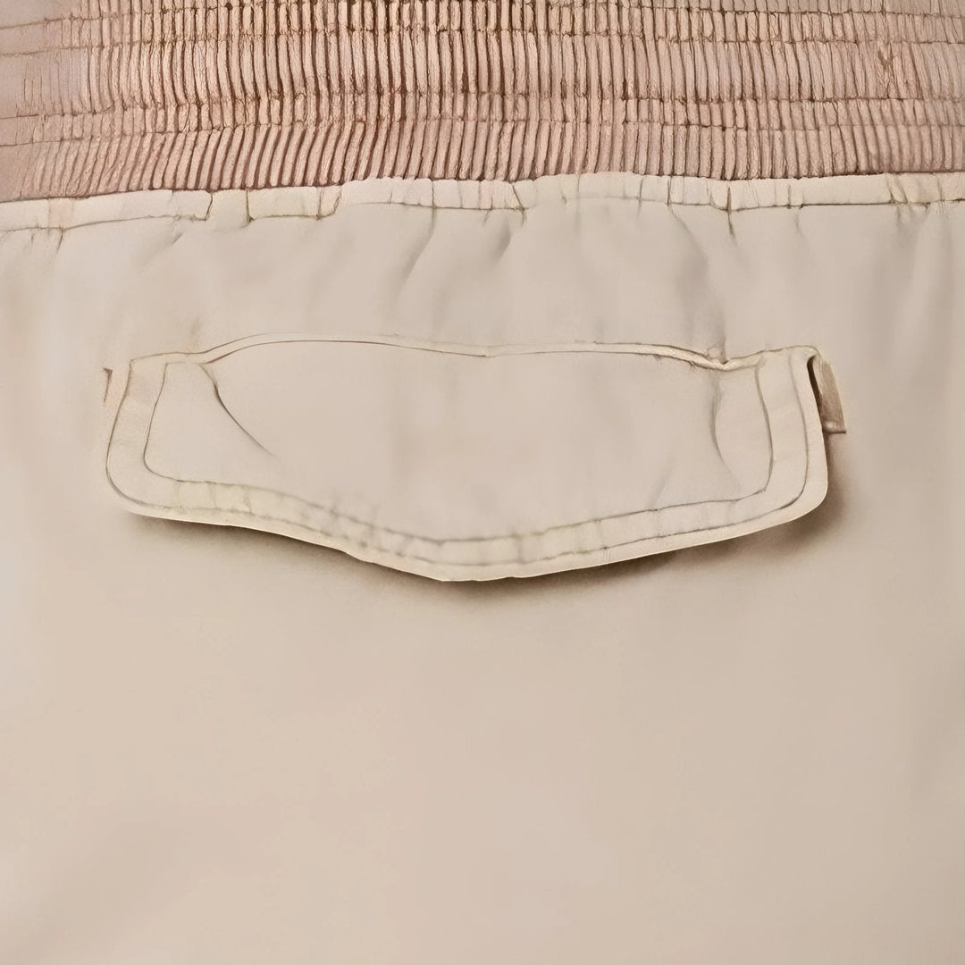 Women's Cargo Bermuda Shorts with Elastic Waist and Side Pockets
