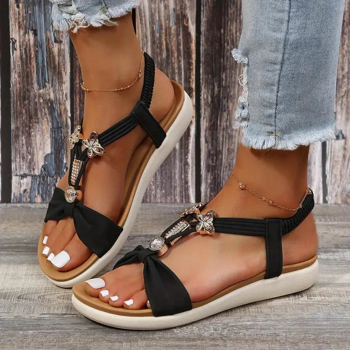 Women's Casual Open Toe Sandals with Slip Resistant Sole and Cushioned Insole