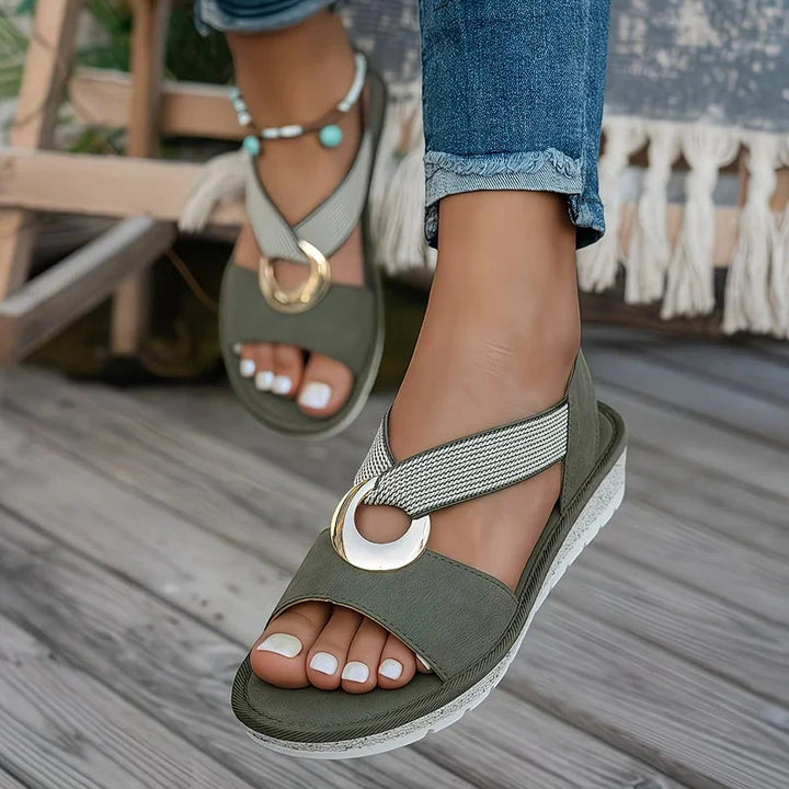 Women's Casual Platform Sandals with Open Toe and Cushioned