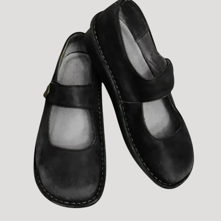 Women's Casual Slip On Mary Jane Shoes with Slip Resistant Sole and Cushioned Insole