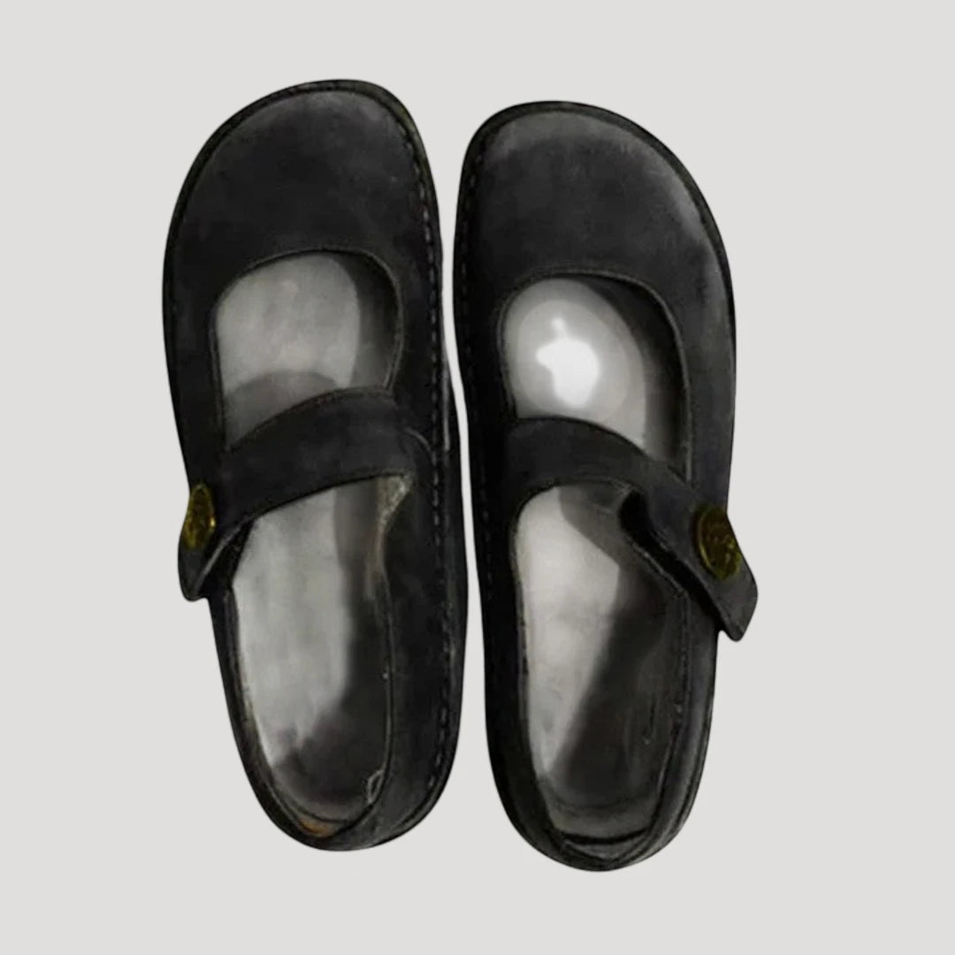 Women's Casual Slip On Mary Jane Shoes with Slip Resistant Sole and Cushioned Insole