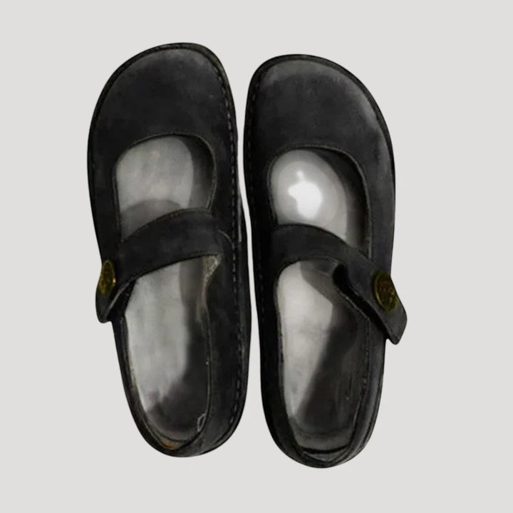 Women's Casual Slip On Mary Jane Shoes with Slip Resistant Sole and Cushioned Insole