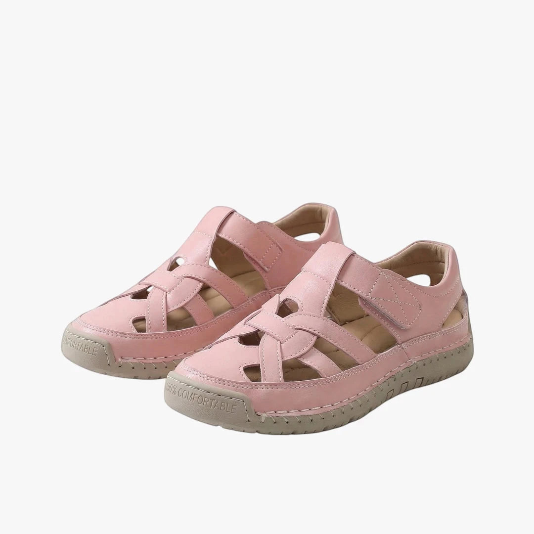 Women's Comfortable Casual Sandals with Velcro Strap and Cushioned Insole