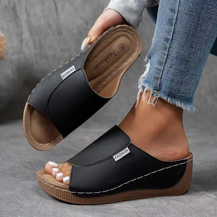Women's Comfortable Casual Wedges with Open Toe and Platform