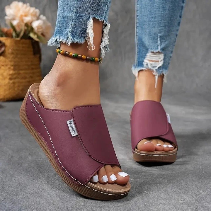 Women's Comfortable Casual Wedges with Open Toe and Platform