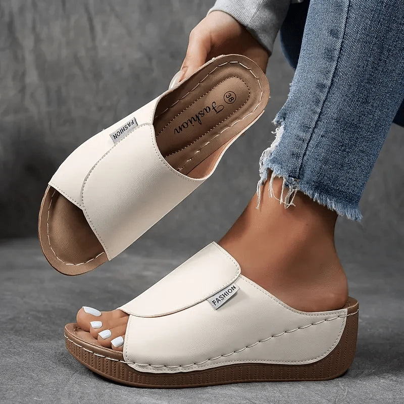 Women's Comfortable Casual Wedges with Open Toe and Platform