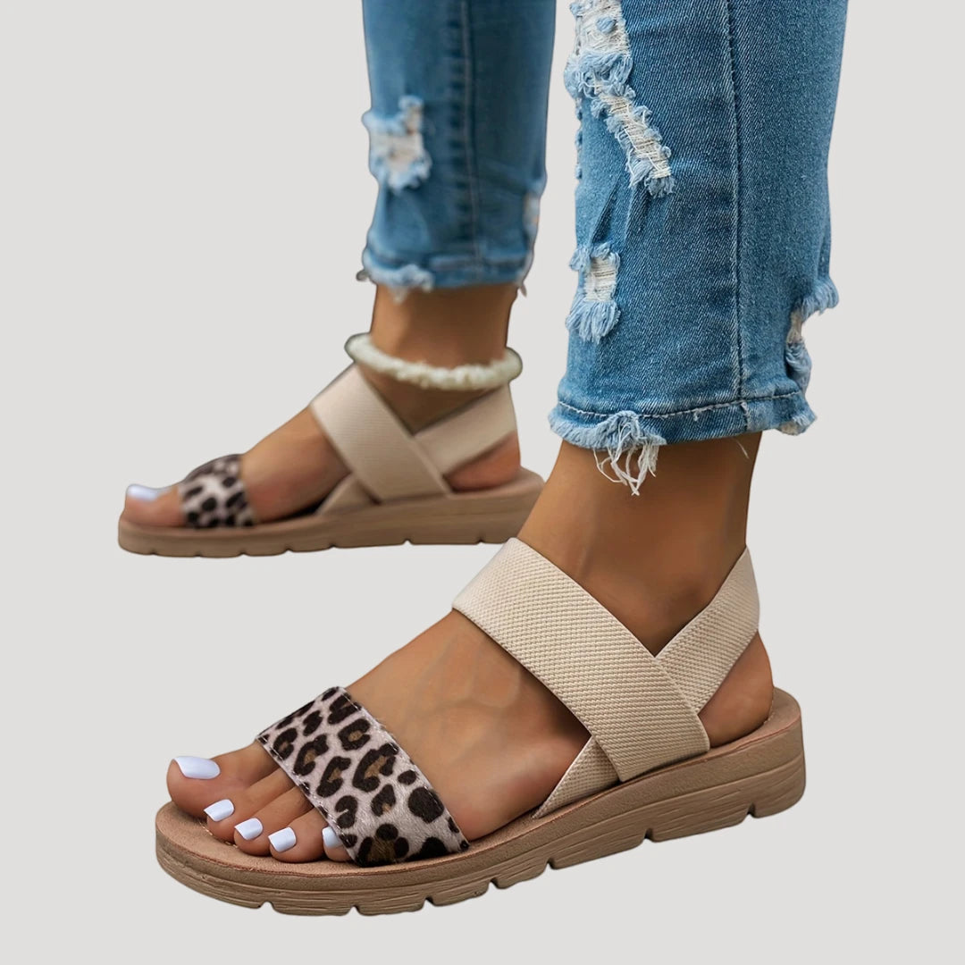 Women's Comfortable Open Toe Sandals with Slip Resistant Sole and Cushioned Insole