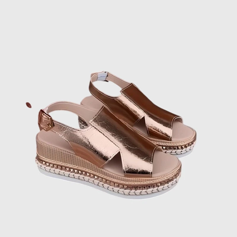 Women's Comfortable Platform Sandals with Cushioned Insole and Non Slip