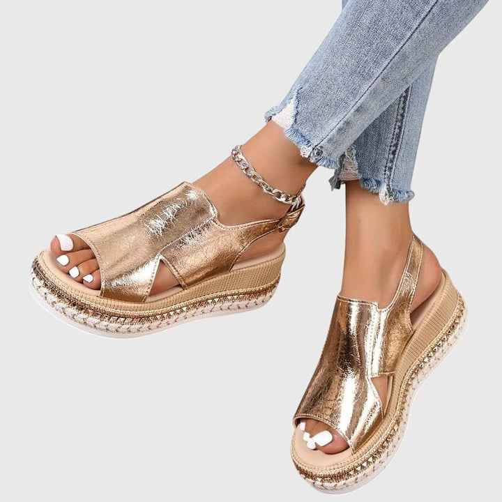 Women's Comfortable Platform Sandals with Cushioned Insole and Non Slip