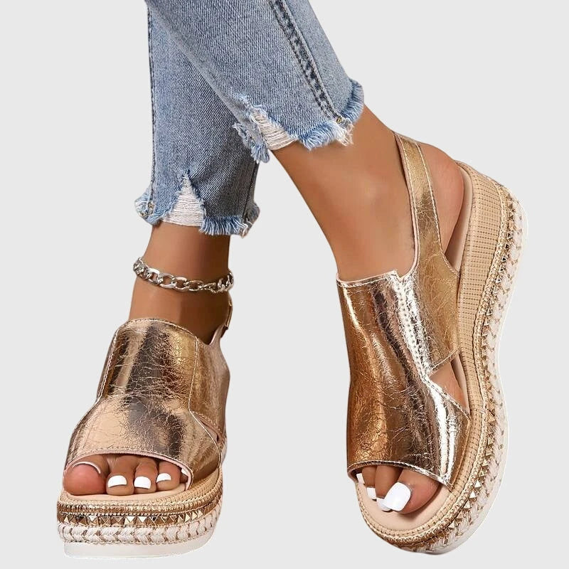 Women's Comfortable Platform Sandals with Cushioned Insole and Non Slip