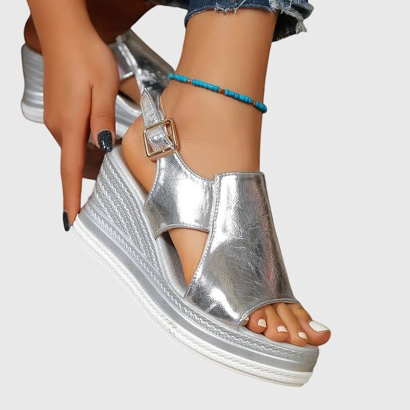 Women's Comfortable Platform Sandals with Cushioned Insole and Non Slip