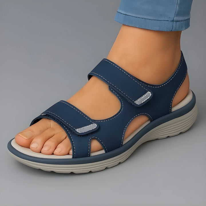 Women's Comfortable Sandals with Velcro Strap and Arch Support