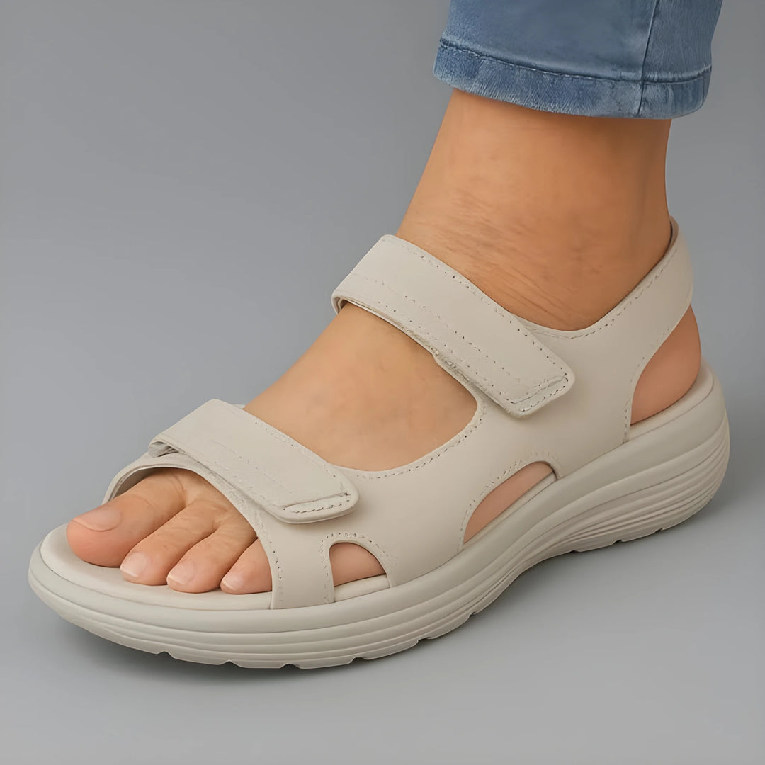 Women's Comfortable Sandals with Velcro Strap and Arch Support