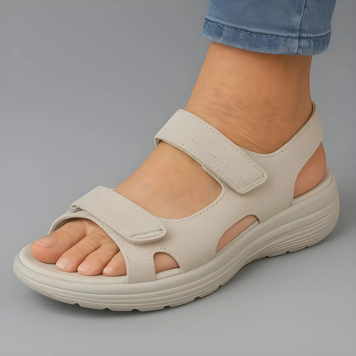 Women's Comfortable Sandals with Velcro Strap and Arch Support