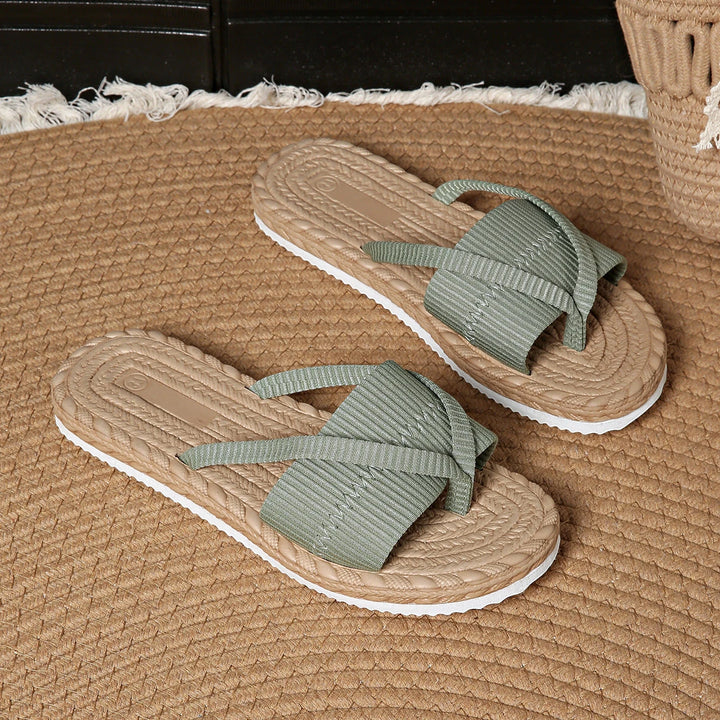 Women's Comfortable Slip On Sandals with Slip Resistant Sole and Cushioned Insole