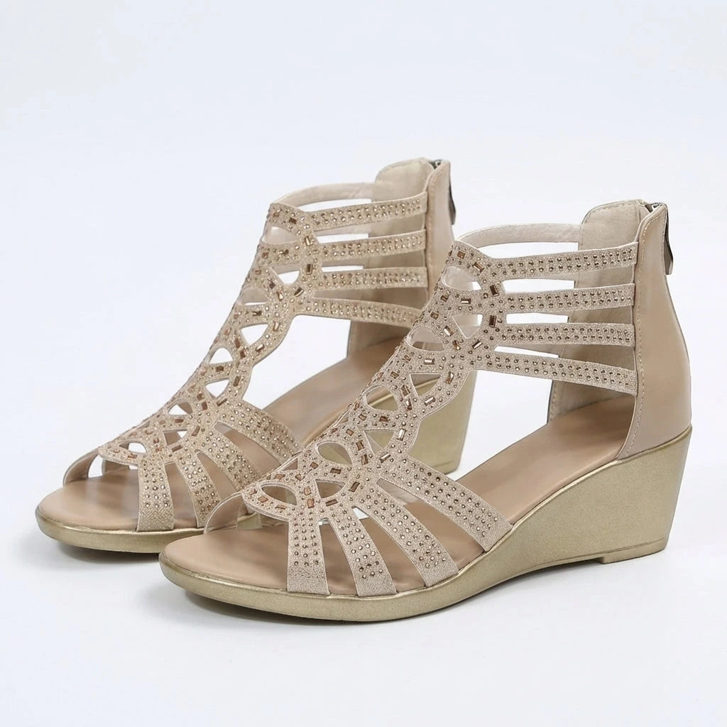 Women's Comfortable Wedges with Cushioning and Arch Support