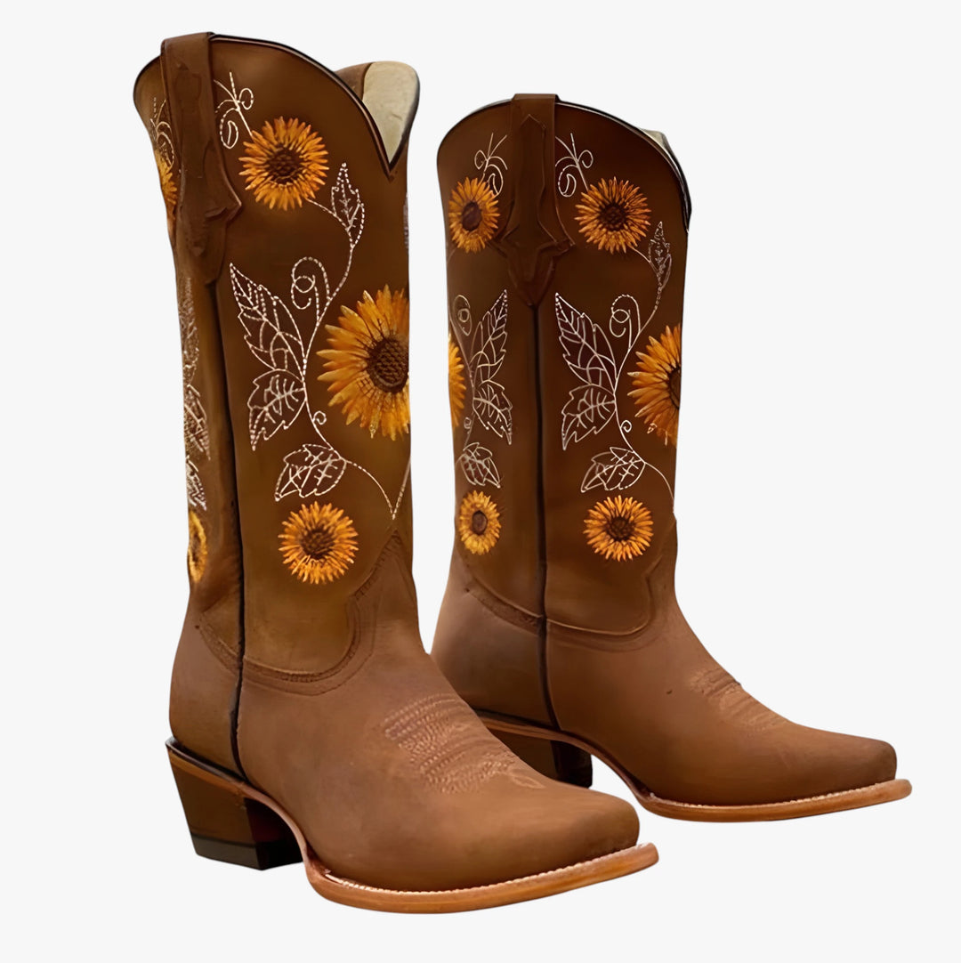 Women's Cowboy Knee High Boots with Cushioned and Wide Fit
