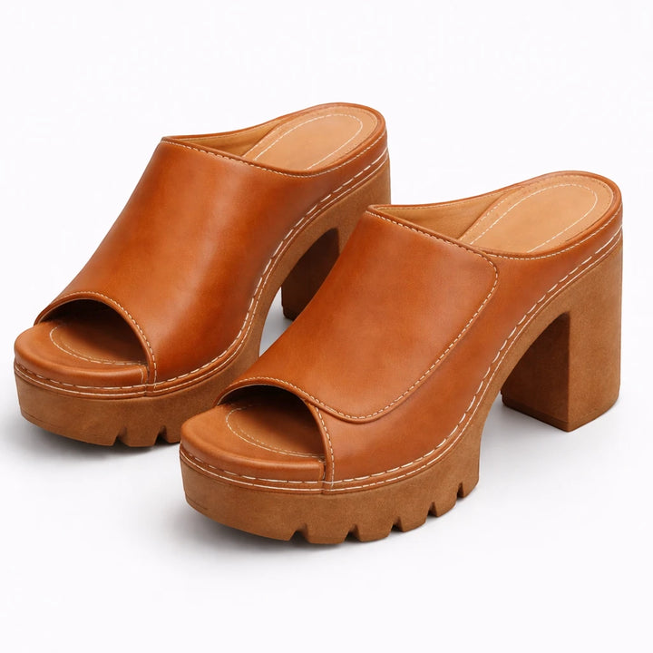 Women's Platform Casual Sandals with Slip On and Cushioned