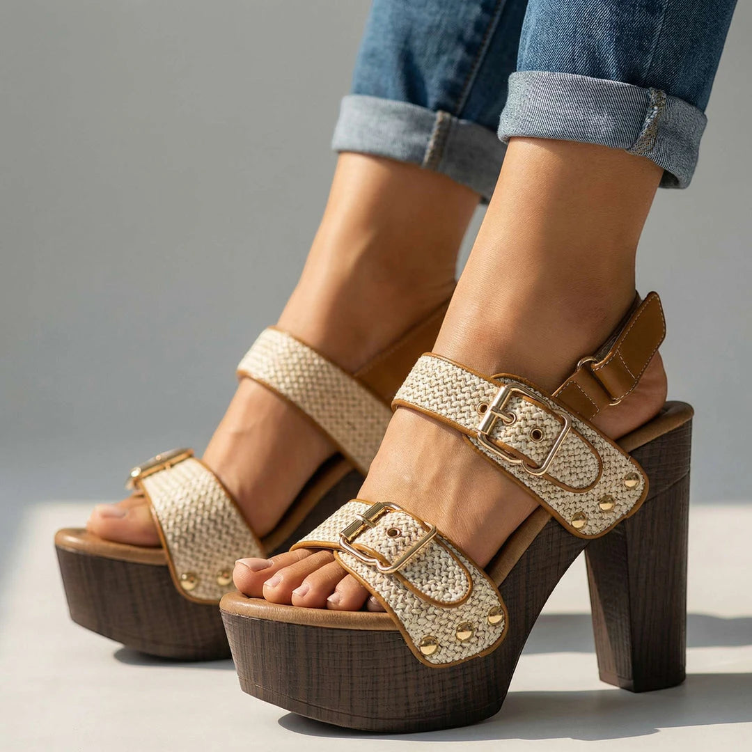 Women's Strappy Ankle Sandals with Non Slip Sole and Cushioned Insole