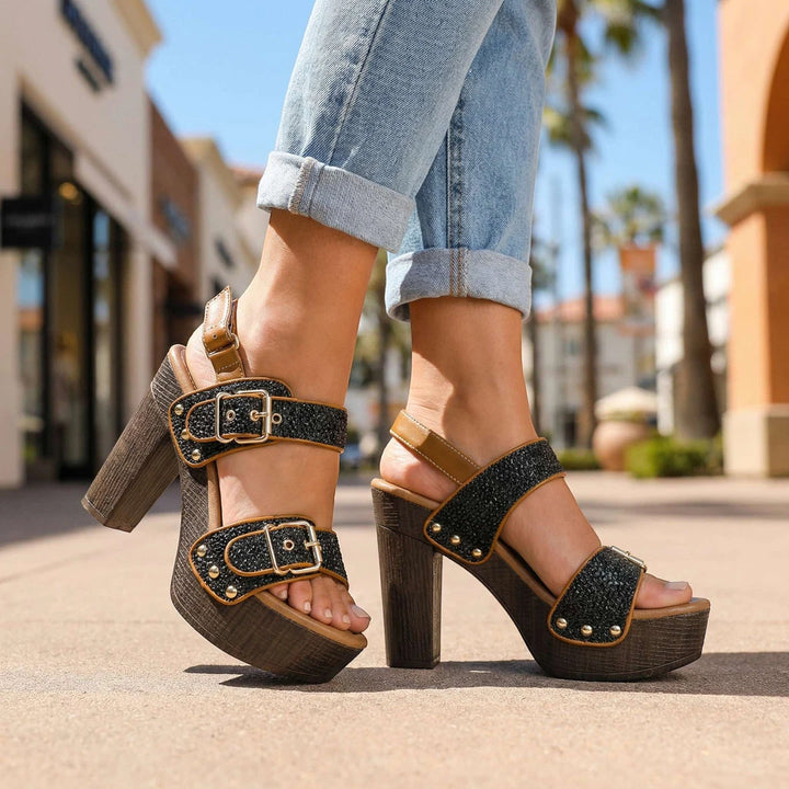 Women's Strappy Ankle Sandals with Non Slip Sole and Cushioned Insole