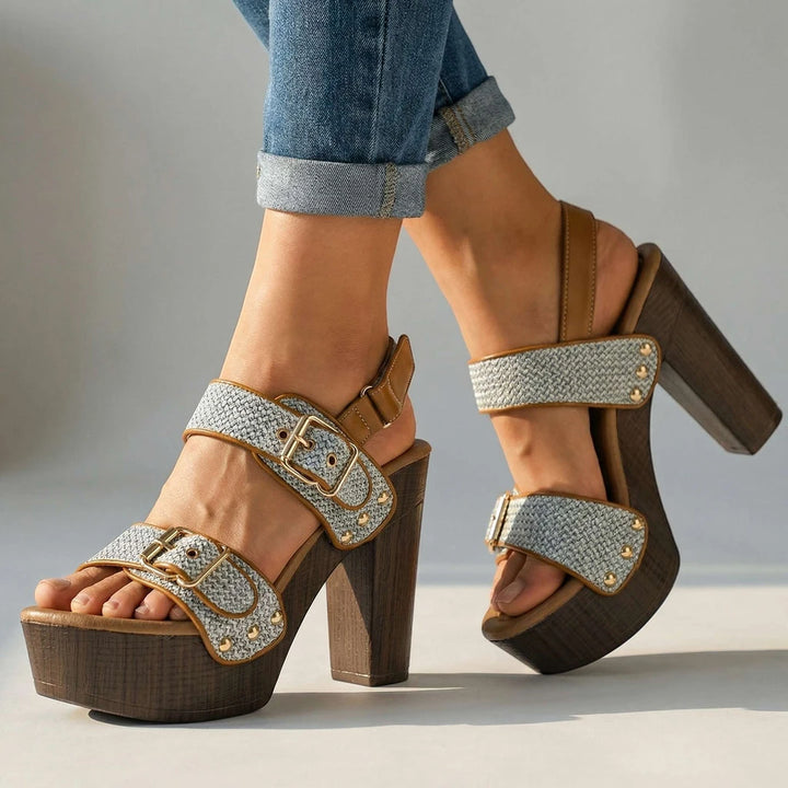 Women's Strappy Ankle Sandals with Non Slip Sole and Cushioned Insole