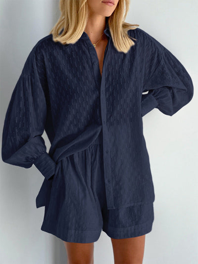 Layla™ - Chic Shirt & Shorts Set