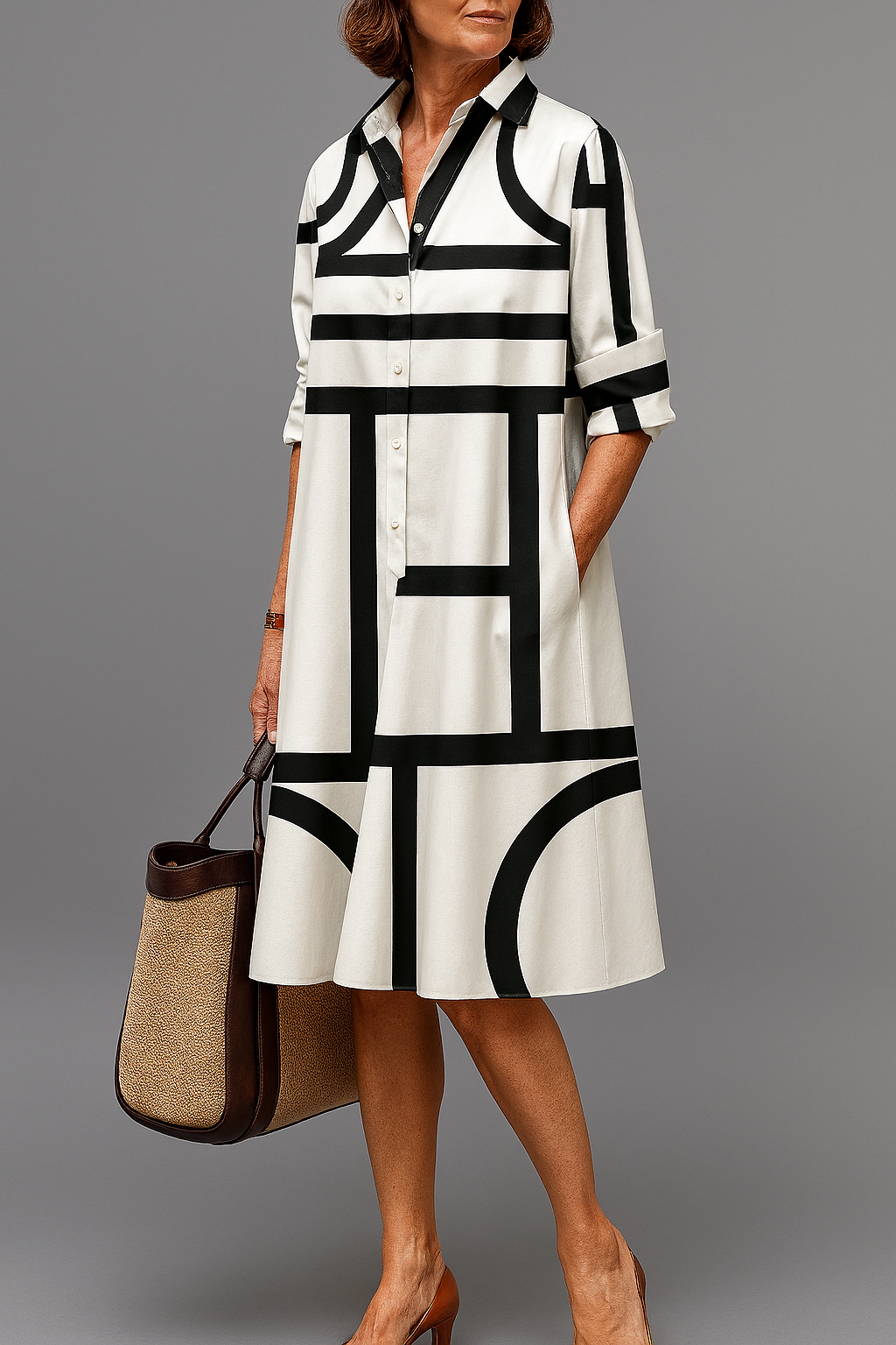 BRIGITTE | Luxurious Midi Dress for Effortless Elegance