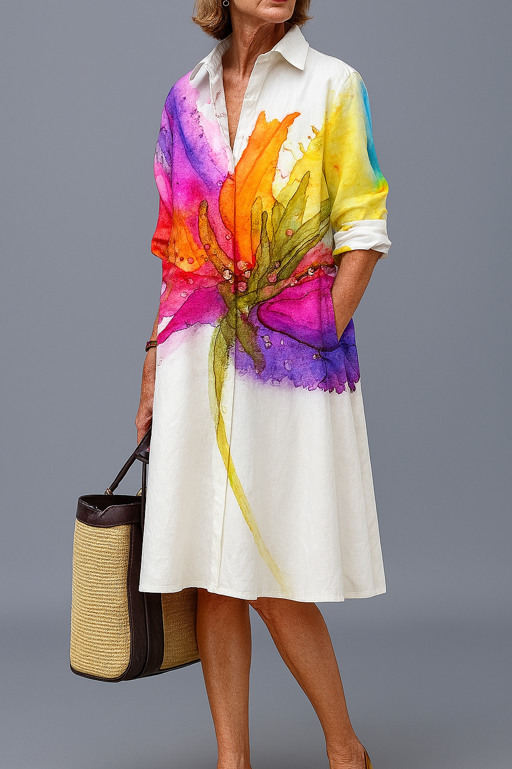 DORIS | Luxurious Midi Dress for Carefree Summer Comfort