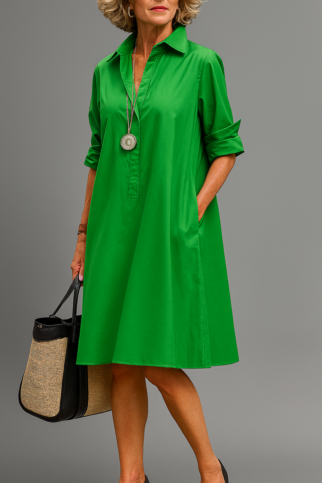 BERNADETTE | Elegant Midi Dress with Timeless Charm
