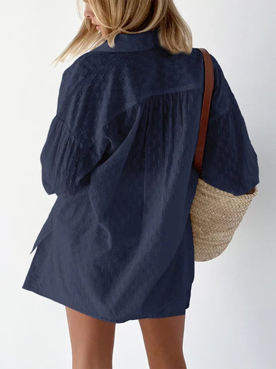 Charlotte™ - Effortlessly Chic Breezy Shirt and Shorts Ensemble