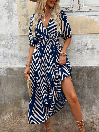 Layla™ - Modern Geometric Print Dress