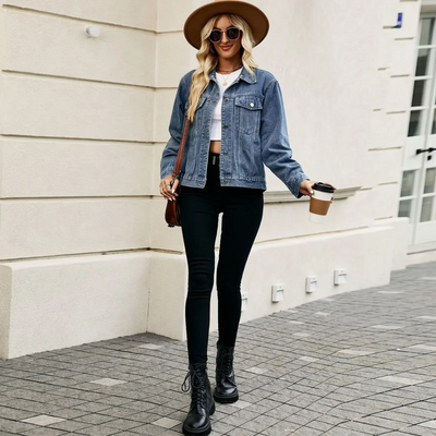 Layla™ - Stylish Hooded Denim Jacket