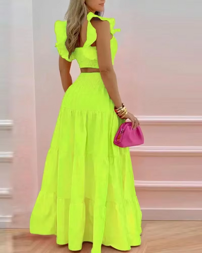 Amelia™ - Sexy Ruffle Two Piece Set